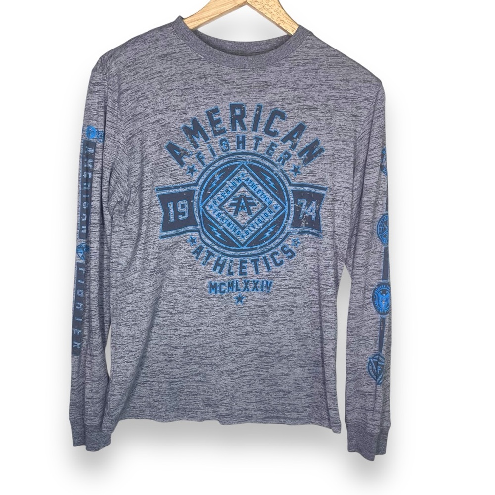 American Fighter Double Sided Long Sleeve T-shirt Boys Size Large